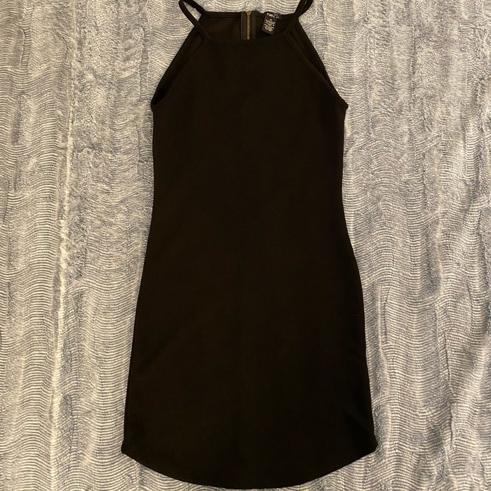 Rue 21 Black Zip Up Body Con Dress